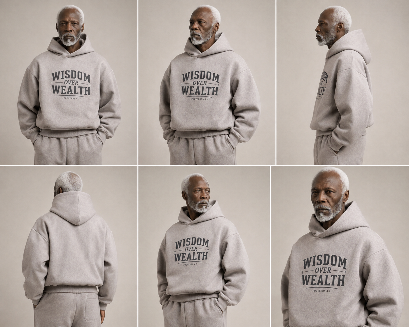 Wisdom Over Wealth Hoodie – Grey