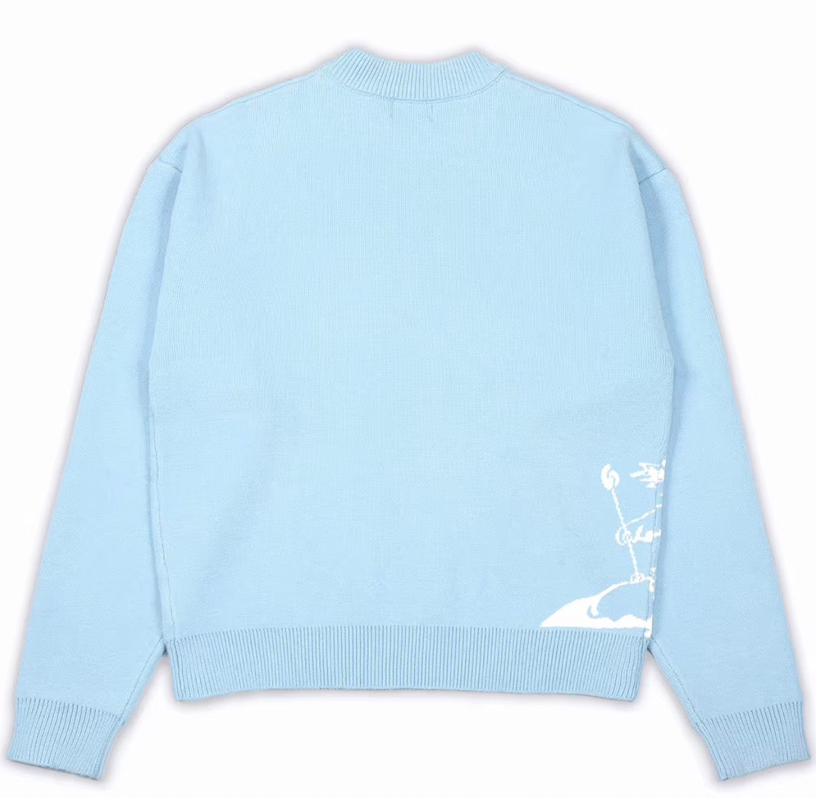 Saved By Jesus Knit Sweater – Light Blue