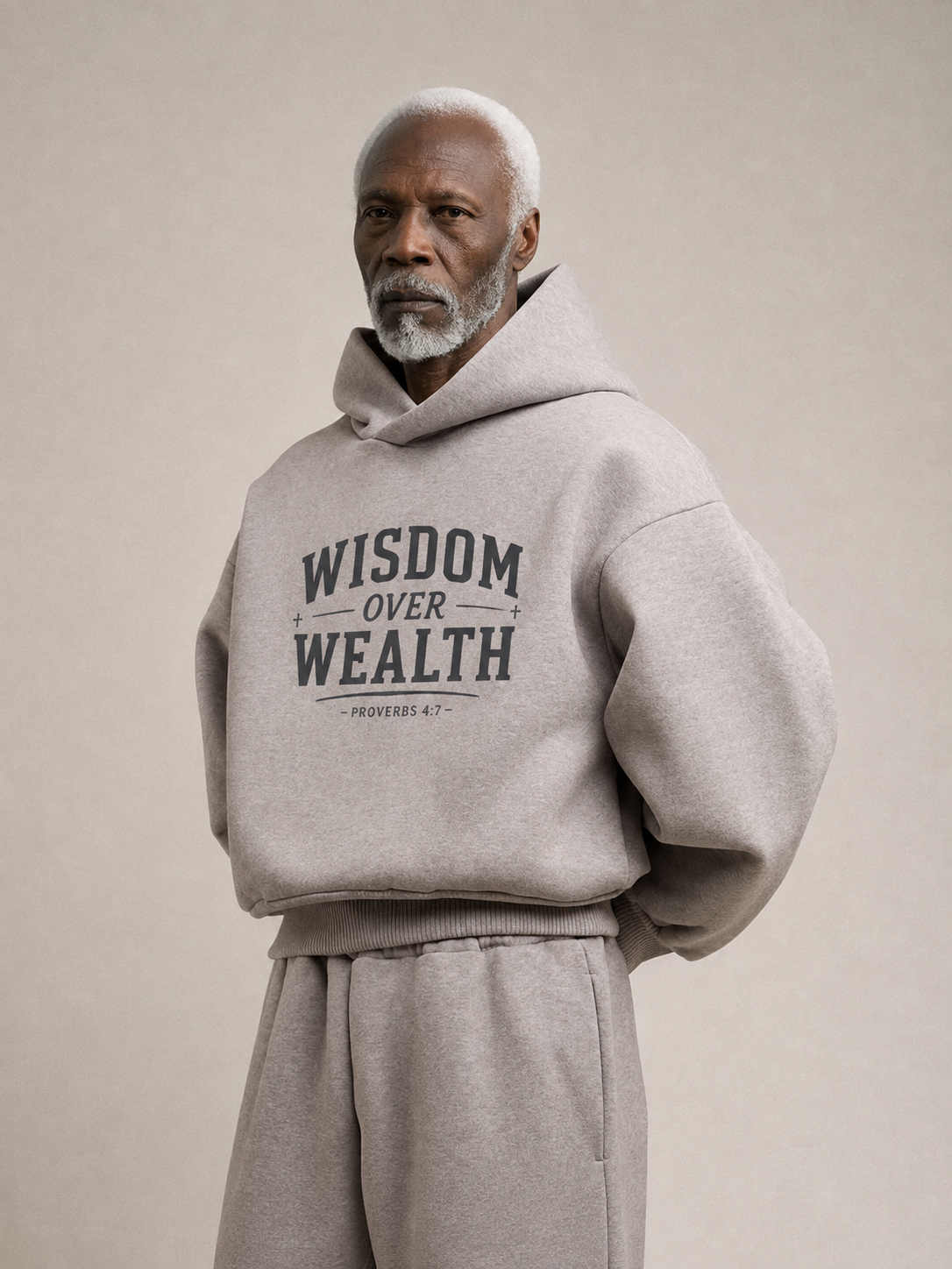 Wisdom Over Wealth Hoodie – Grey