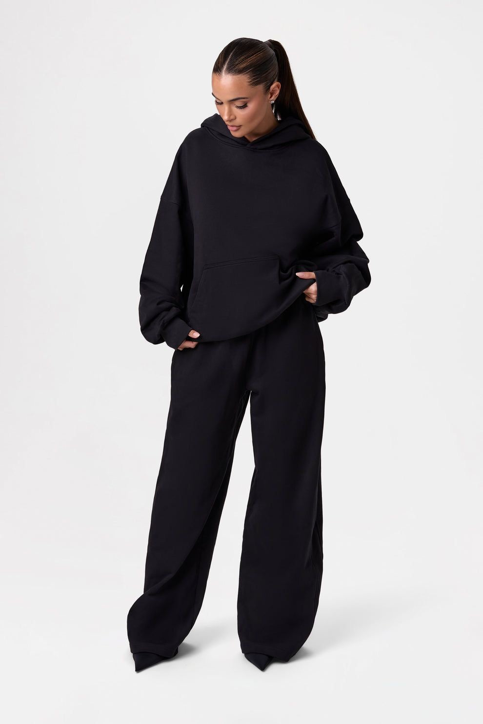 Oversized Black Hoodie- Grace in Christ