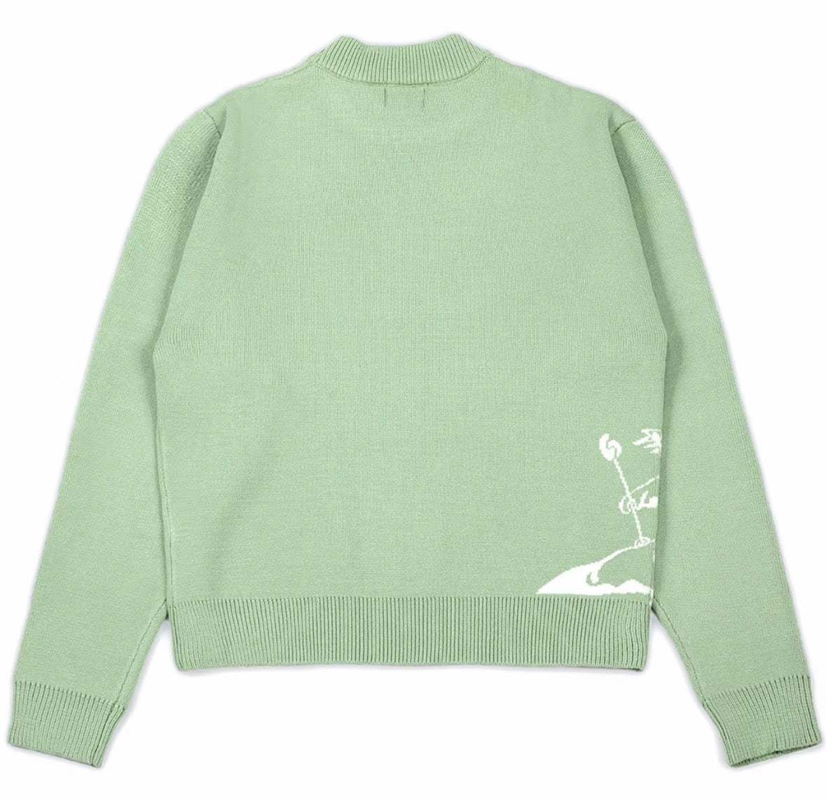Saved By Jesus Knit Sweater – Sage Green
