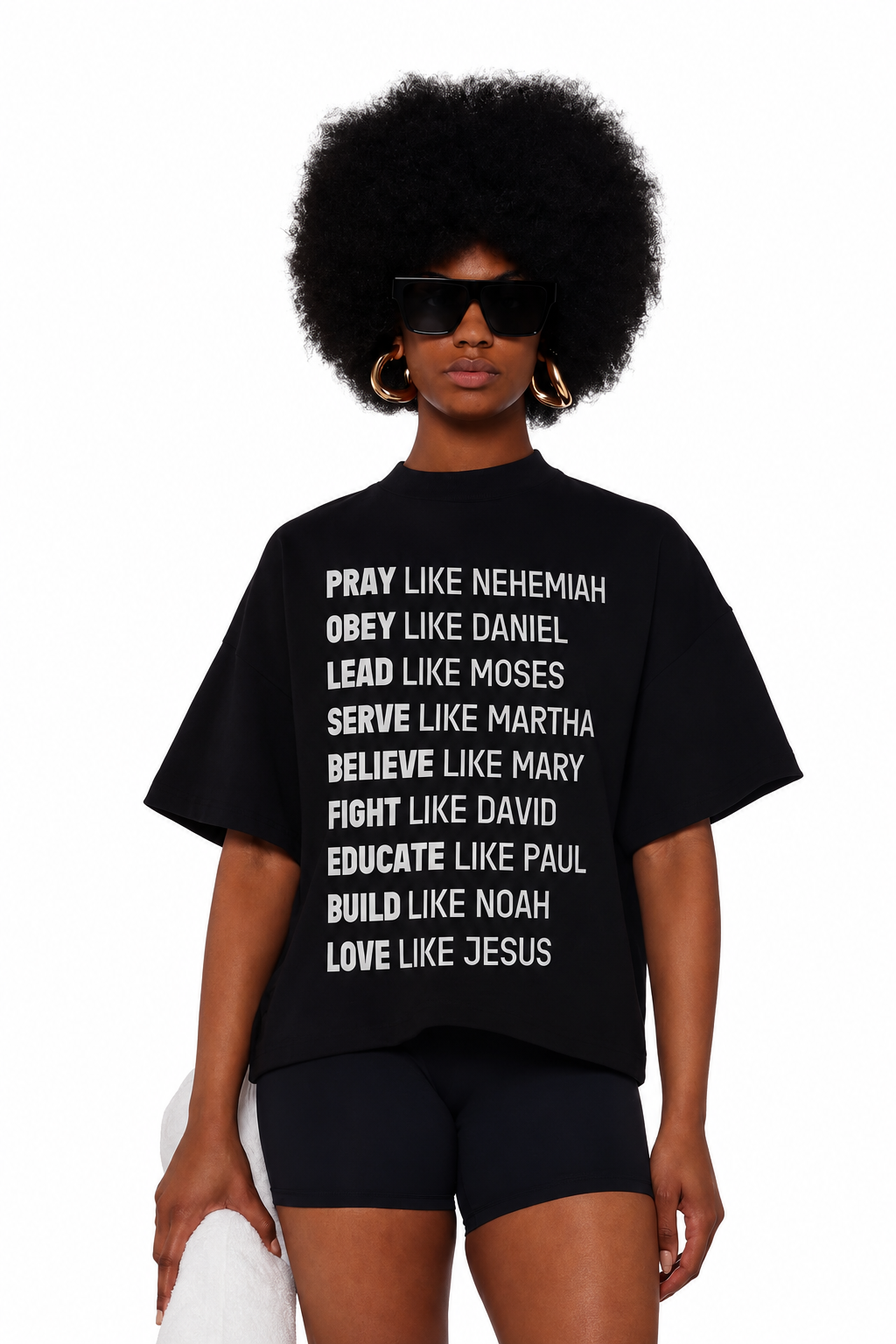 Pray Like Nehemiah Oversized T-Shirt – Black