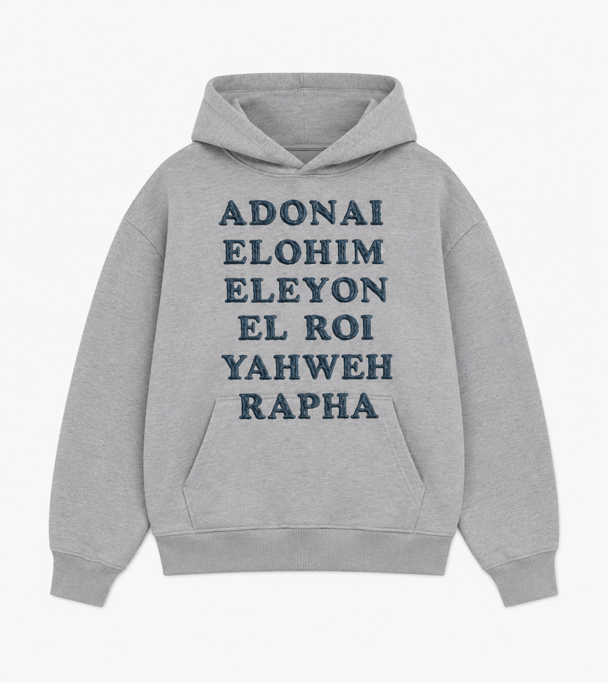 Grey Christian Name of God Hoodie