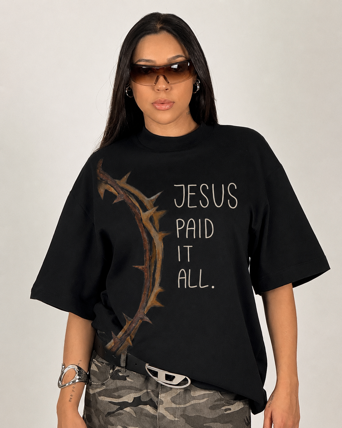 Jesus Paid It All Oversized T-Shirt