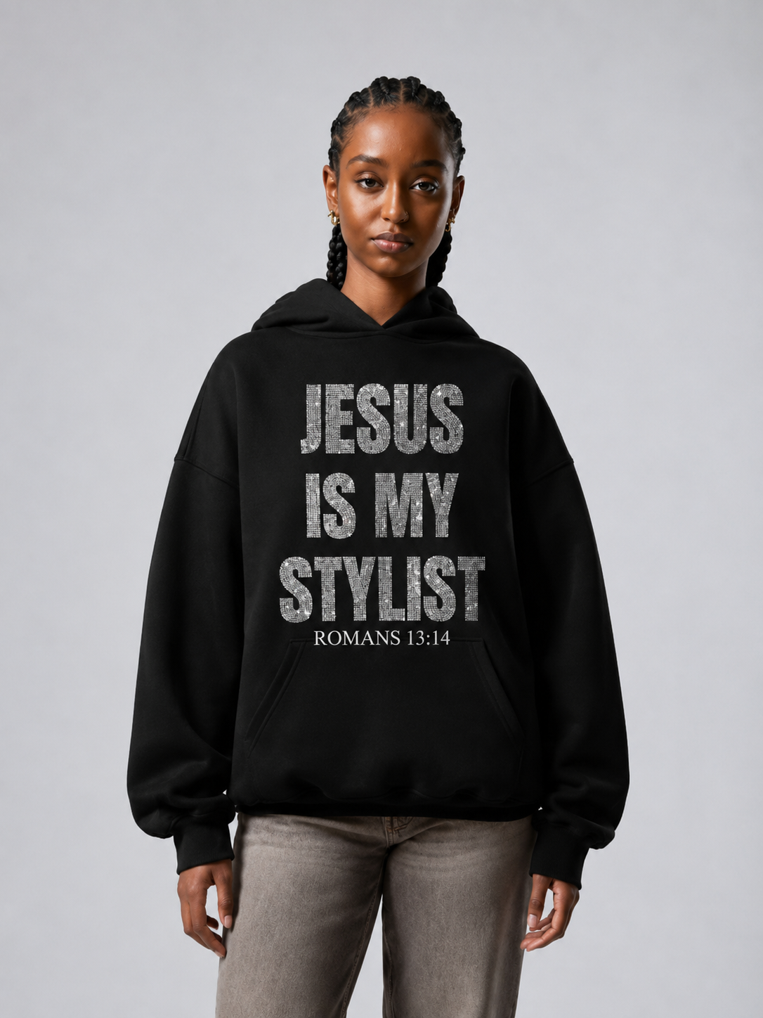 Jesus Is My Stylist Front Hoodie